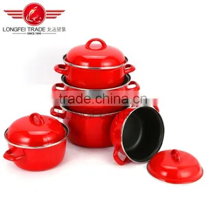 New Design Luxurious Enamel Stew Pot Casserole Hot Pot Turkey Pot OEM thumbnail-1
