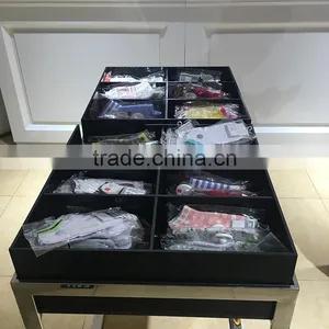 6 Grid Black Acrylic Socks Storage Box thumbnail-2