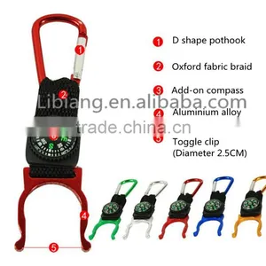 Wholesale Colorful Detachable Lanyard Strap Carabiner With Compass thumbnail-2
