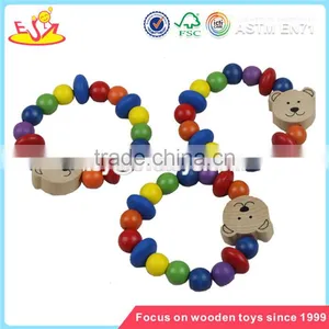 Wholesale Interesting Sound Toy Wooden Doll Rattle Lovely Kids Wooden Doll Rattle Toy W08K014 thumbnail-3