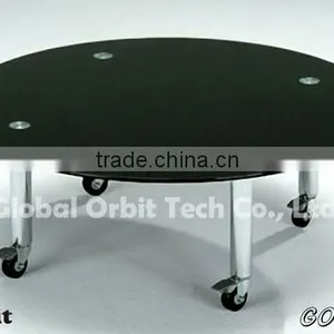 Small Round Size Metal Legs for Round Modern Glass Coffee Table thumbnail-1