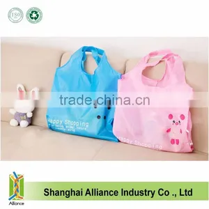Cute Eco Reusable Nylon Folding Foldable Shopping Bag thumbnail-4