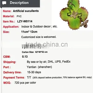 Succulent Plants Potted Succulent Artificial Bonsai Plant Succulent thumbnail-4
