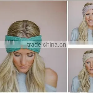 2014 Fahion Knit Head Wrap With Bow thumbnail-1