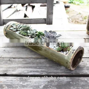 Long Polishing Bamboo Material Decoration Craft Bamboo Vase thumbnail-5