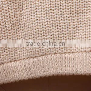 Ladies' Two Colour Sweater Design With Wide V Neckline and Long Sleeves thumbnail-4