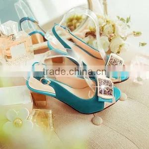 HFR-T0015 Summer 2014 Latest Fashion Plus Size Genuine Leather Peep Toes Ladies Fancy Sandal thumbnail-1