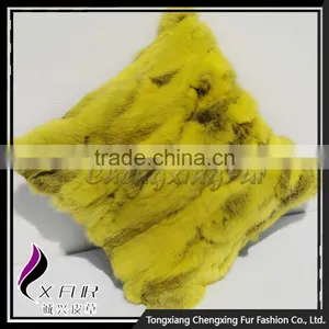 CX-D-17F Excellent Custom Design Rabbit Fur Pillow Cases thumbnail-2