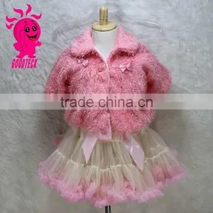 Fake Fur Vest Waistcoats, Winter Baby Girl Clothes Cute Warm Coat Princess Design Girl's Outerwear Thick Fur Kid's Coat thumbnail-2