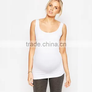 Plain White Maternity Tank Cheap Wholesale Maternity Clothes thumbnail-1