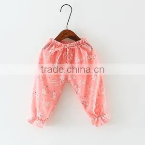 Children's Trousers Summer Baby Air Conditioning Thin Pants Cotton and Linen Printed Girls Children's Lantern Pants thumbnail-1