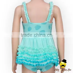 YZA-008 Yiwu Yihong New Arrive Baby Bikini Printed Cartoon Lace Ruffle Dress Harness Girls Infant Bikini thumbnail-6
