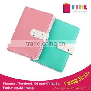 Creative Planner Custom Personal Diary Planner With Metal Buckle Emboss Logo PU Leather Notebook thumbnail-1