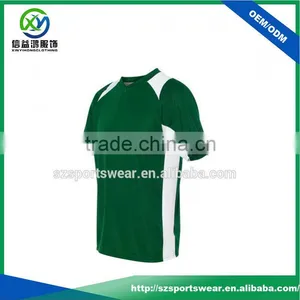 OEM Design Green White Color 2 Buttons V-neck Men Sport T-shirts thumbnail-1