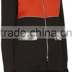 High Quality Colorblocked Long Sleeve Silk and Cotton Blended Jersey Sweater thumbnail-2