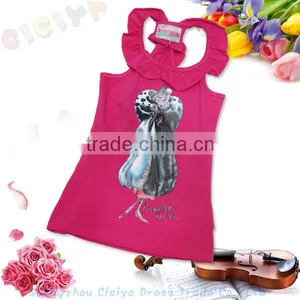 OEM Cotton Plain Colorful Kids Tank Top With Printing thumbnail-1