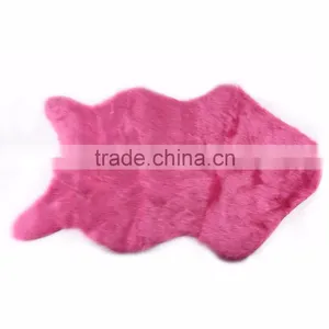 Super Soft Faux Sheepskin Chair Warm Hairy Carpet Seat Pad Plain Skin Fur Plain Fluffy Area Rugs Washable Bedroom Mat thumbnail-6