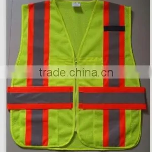 2016 China EN471 Class 2 100% Polyester Tricot Anti-static Reflective Work Vest Clothes thumbnail-1