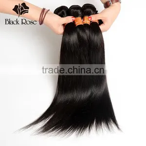 Black Rose 16 18 20 Inch Straight Human Hair Weave, Raw Unprocessed Straight Peruvian Human Hair Bundles thumbnail-3