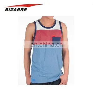 New Mens Spandex Custom Logo Body Building Polyester Singlet thumbnail-1