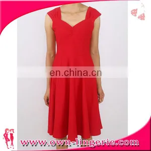 New Design Short Cape Strap Women Solid Skater Casual Dress thumbnail-4