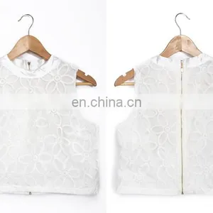 Glass Fiber Fabric Sleeveless White Skirt Two Piece Clothing thumbnail-5