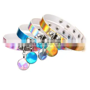 China Factory Customize Wholesale Newest Fashion Pendent Hologram Choker thumbnail-2