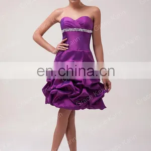 Grace Karin Girls Beautiful Sexy Off Shoulder Sweetheart Neckline Short Puffy Purple Cocktail Dresses CL3143 thumbnail-2