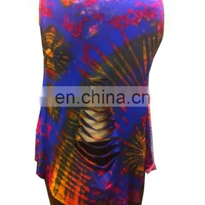 Wholesales Fashion Sexy V Neck Shirt and Tiedye Color Combinations. thumbnail-2
