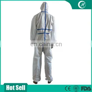Waterproof Blue Seal Strip Safety Disposable Coverall thumbnail-3