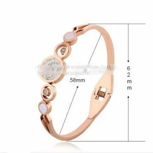 Fashion Jewelry Rhinestones Bracelet Stainless Steel Bracelet thumbnail-1