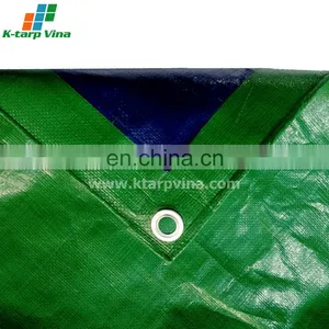 180 GSM # GREEN/DARK BLUE TARPAULIN # MEDIUM DUTY TARP thumbnail-2