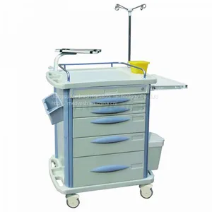 AG-ET007B3 Hospital Emergency Cart ABS Hospital Trolley With Drawers thumbnail-1