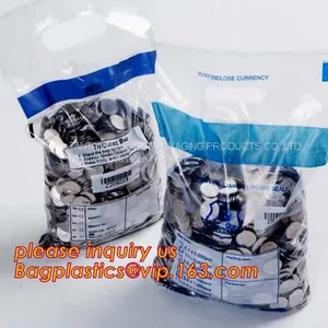 Biodegradable Tamper Evident Proof Bag Self Seal Airport Bank Security Plastic Money Bag, Biodegradable Tamper Proof Cus thumbnail-1