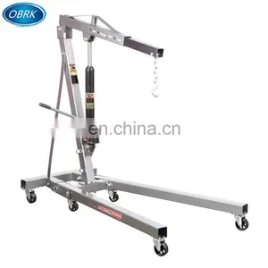 Small Portable Manual Foldable Shop Arm Crane/Hydraulic Shop Lift Crane thumbnail-2