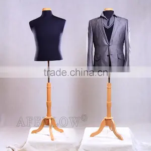 Adjustable Male Mannequin Upper Body Dummy Half Body Men Mannequin M0017-MB thumbnail-1