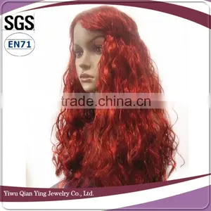Fashional Red Wine Costume Artificial Curly Party Hair Wigs thumbnail-2