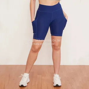Women 2 Piece Sweatsuit Yoga Gym Outfits High Waisted Biker Shorts With Sport Bra Tracksuit Set thumbnail-3