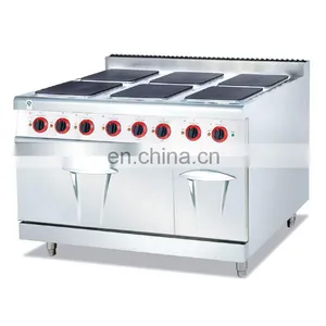 Free Standing Restaurant Kitchen Electric Cooking Range With 4 Hot Plate & Electric Oven thumbnail-2