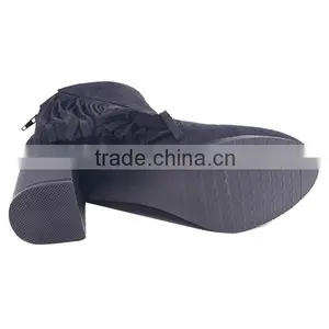 Best Selling Woman High Heel Ankle Boots Side Macrame China Forester Back Zipper Boots thumbnail-6