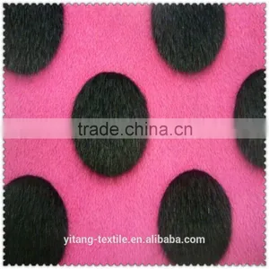 Black Dot Flocking Velvet Fabric thumbnail-4