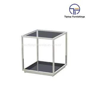 Interior Home Decoration Laptop Stainless Steel Different Tray MDF Center Table White Wood Coffee Table Sofa Side End Table thumbnail-2