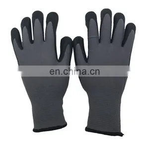 Micro-touch Exam Work Safety Gloves Printed Nitrile High Quality Half Coated With Silicone Construction, Industrial Work S - XXL thumbnail-4