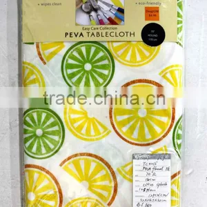 1PC Fancy Citrus Splash PEVA Flannel Back Table Cloth thumbnail-1
