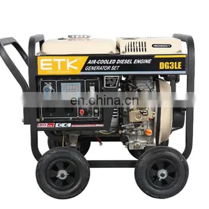 Portable Diesel Generator With 4 Wheels Diesel Generator Set With CE thumbnail-1