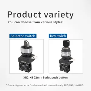 Ip65 22mm Key Rotary 2 Position 10a SPDT Start Stop Switches Latching for Control Panel thumbnail-2