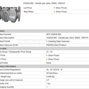 SIEMENS VGD40.065 Air Valve Actuator thumbnail-1