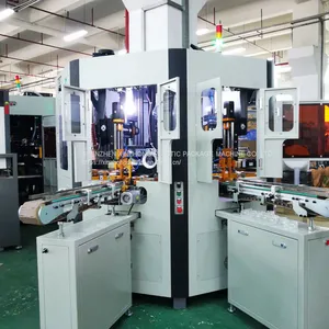Automatic 2 Colors Rotary for Plastic Glass Cosmetic Jar Bottle Screen Printer Silk Screen and Hot Stamping Machine thumbnail-1
