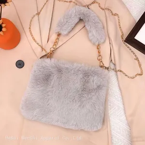 30Fur Bag Tote Bag Women's Fashion One-shoulder Cross Bag Plush Bag Wholesale thumbnail-4