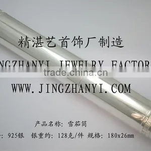Silver Cigar Tube,925 Silver Cigar Tube thumbnail-1